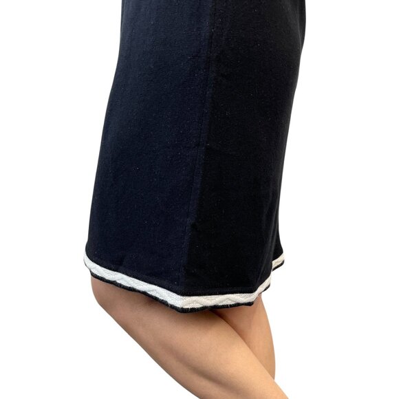 CHANEL Vintage 04A CC Logo Knit Dress One-piece #34 Black Cashmere [106433] - Picture 5 of 12